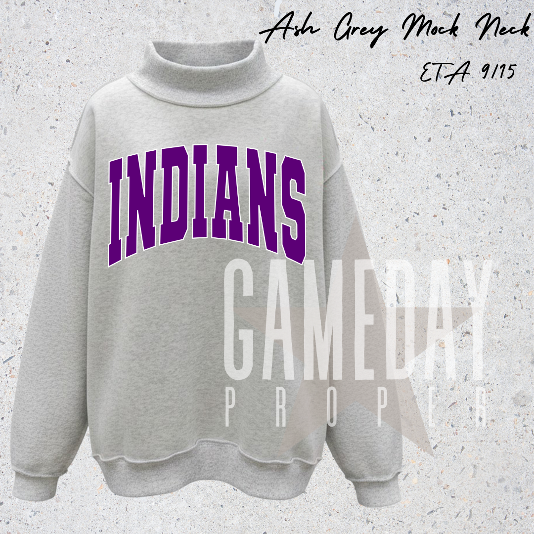 CUSTOM OVERSIZED MOCK NECK CREW