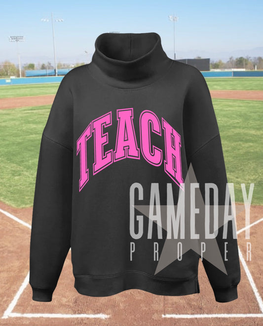 Oversized Black Mock-neck CUSTOM