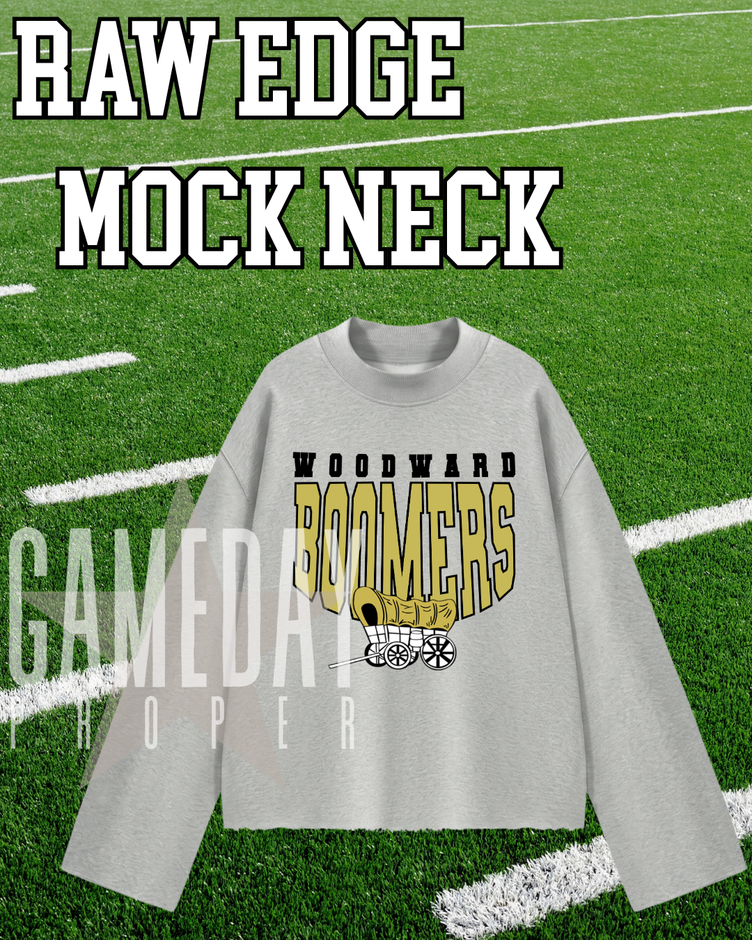 Raw Hem Mock Neck *CUSTOM*