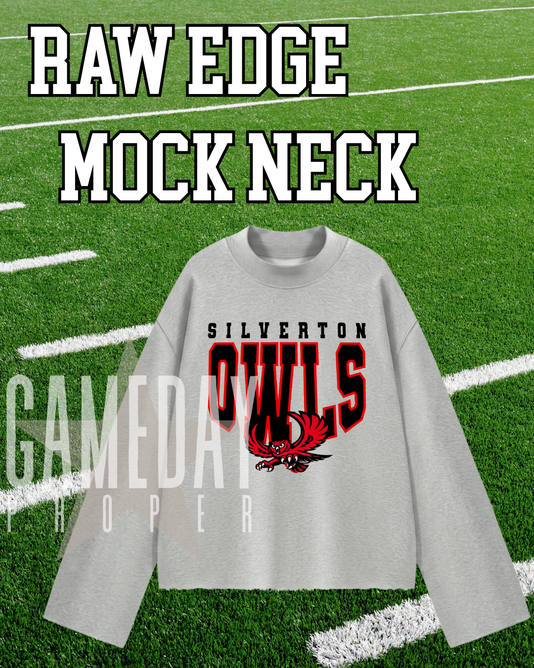 Raw Hem Mock Neck *CUSTOM*