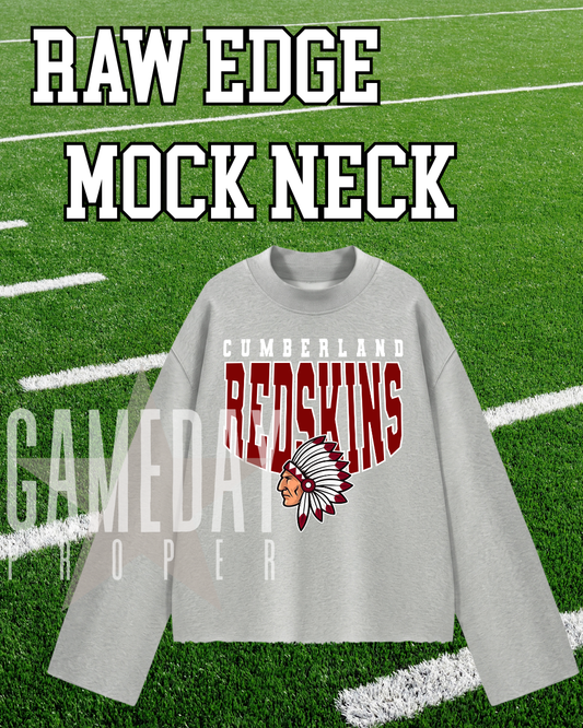 Raw Hem Mock Neck *CUSTOM*